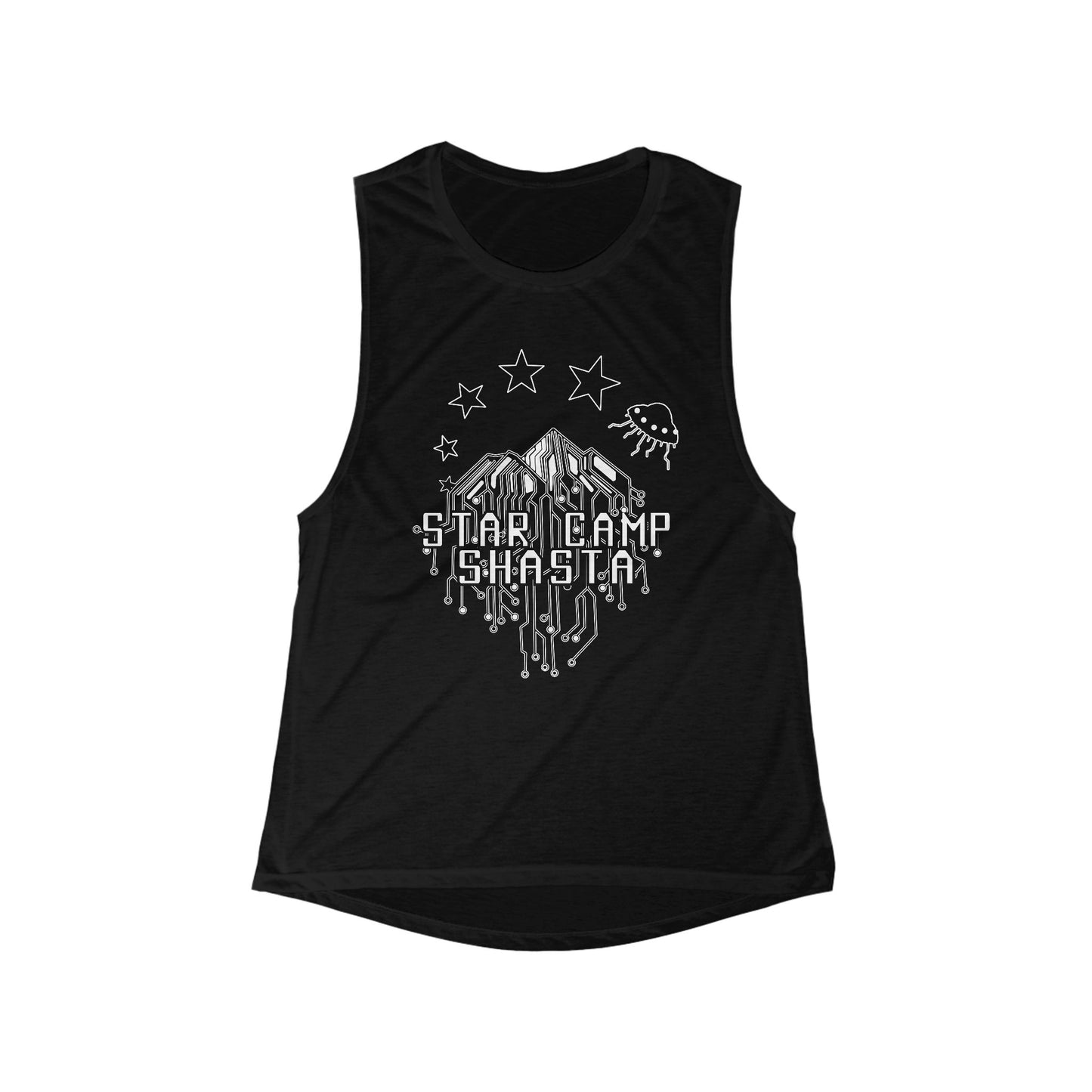 Unisex Flowy Scoop Muscle Tank - Star Camp Shasta