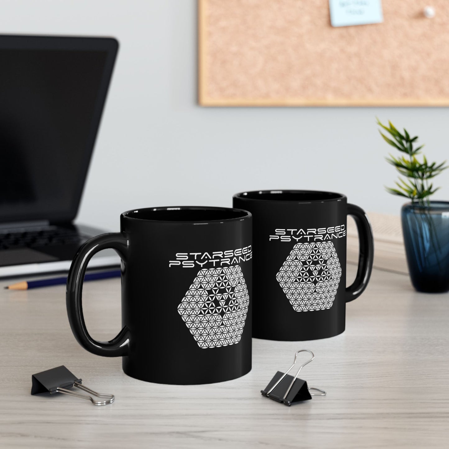 Black Mug, 11oz - StarSeed Psytrance