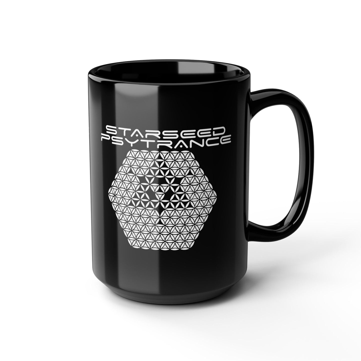 Black Mug, 15oz - Starseed Psytrance