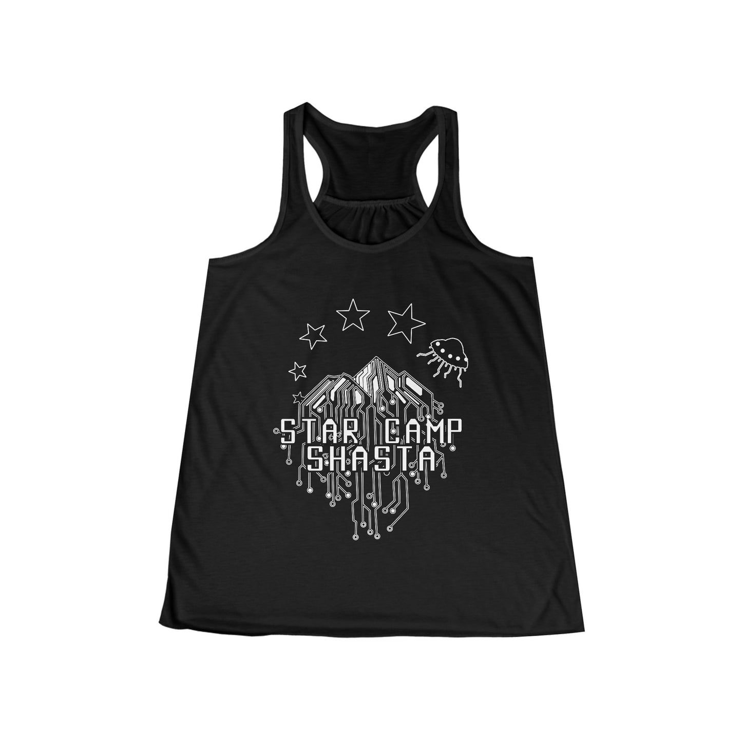 Women's Flowy Racerback Tank - Star Camp Shasta