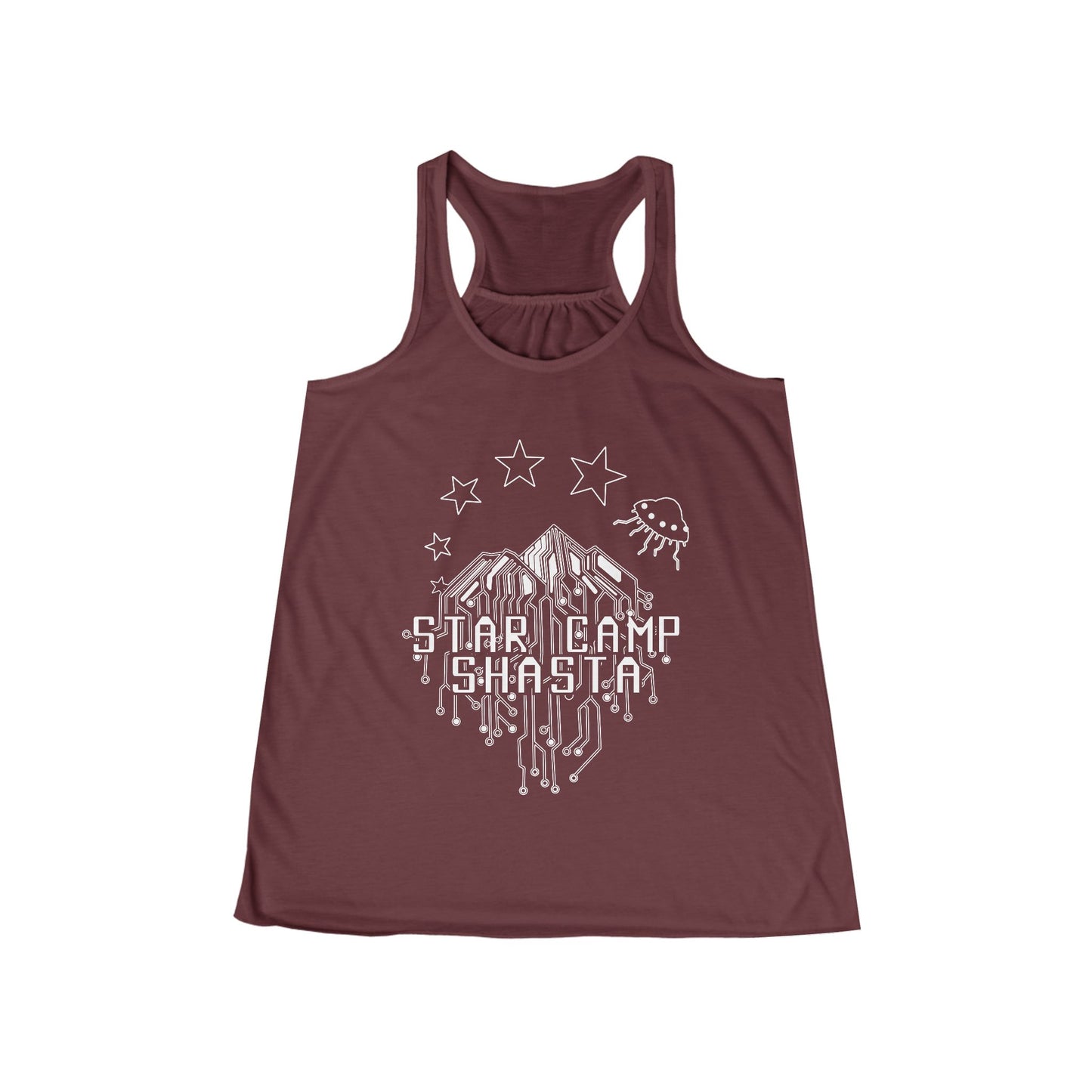 Women's Flowy Racerback Tank - Star Camp Shasta