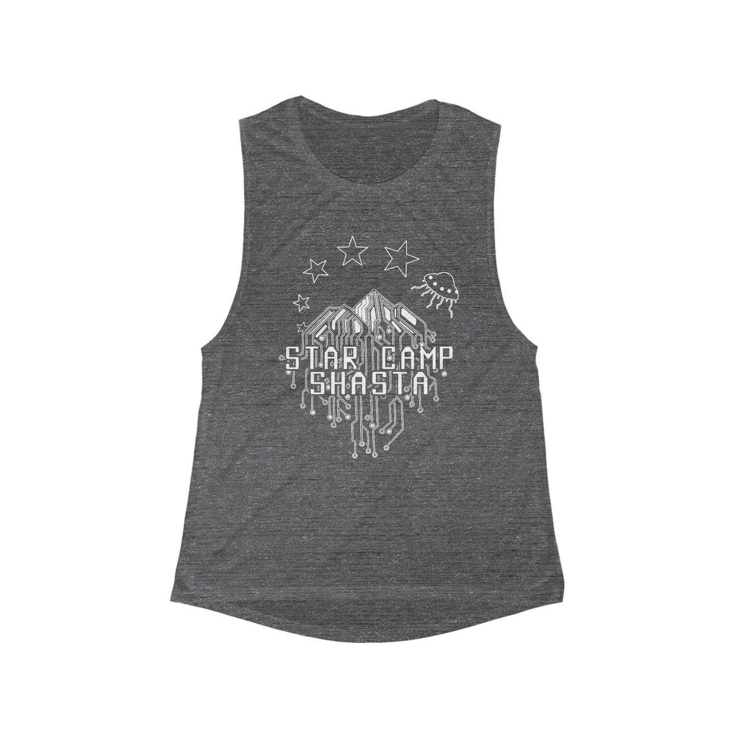 Unisex Flowy Scoop Muscle Tank - Star Camp Shasta