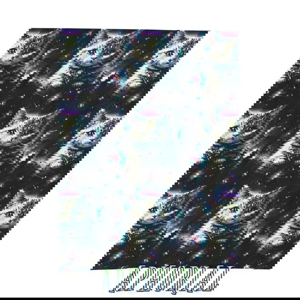 60x80 Velveteen Plush Blanket - Space Cat V1 - Aphorial