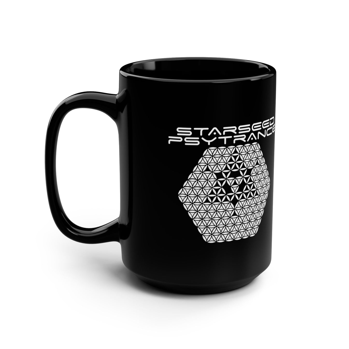 Black Mug, 15oz - Starseed Psytrance