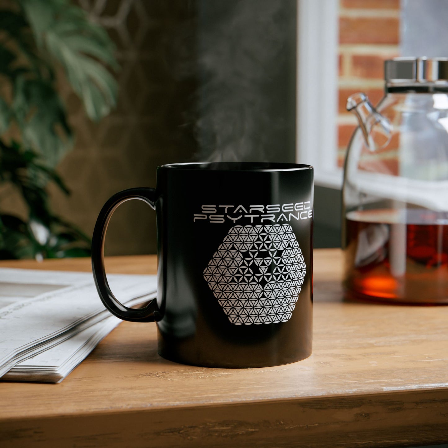 Black Mug, 11oz - StarSeed Psytrance