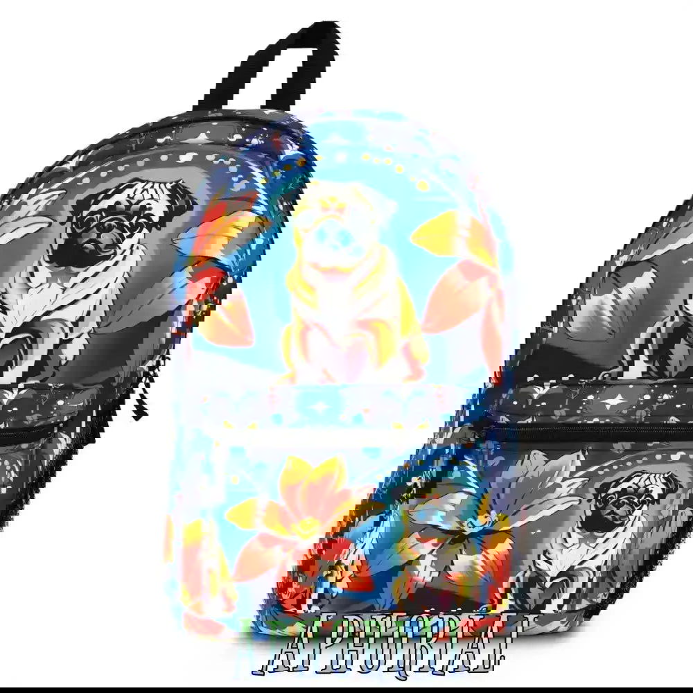 Backpack - Flower Power Pug - Aphorial