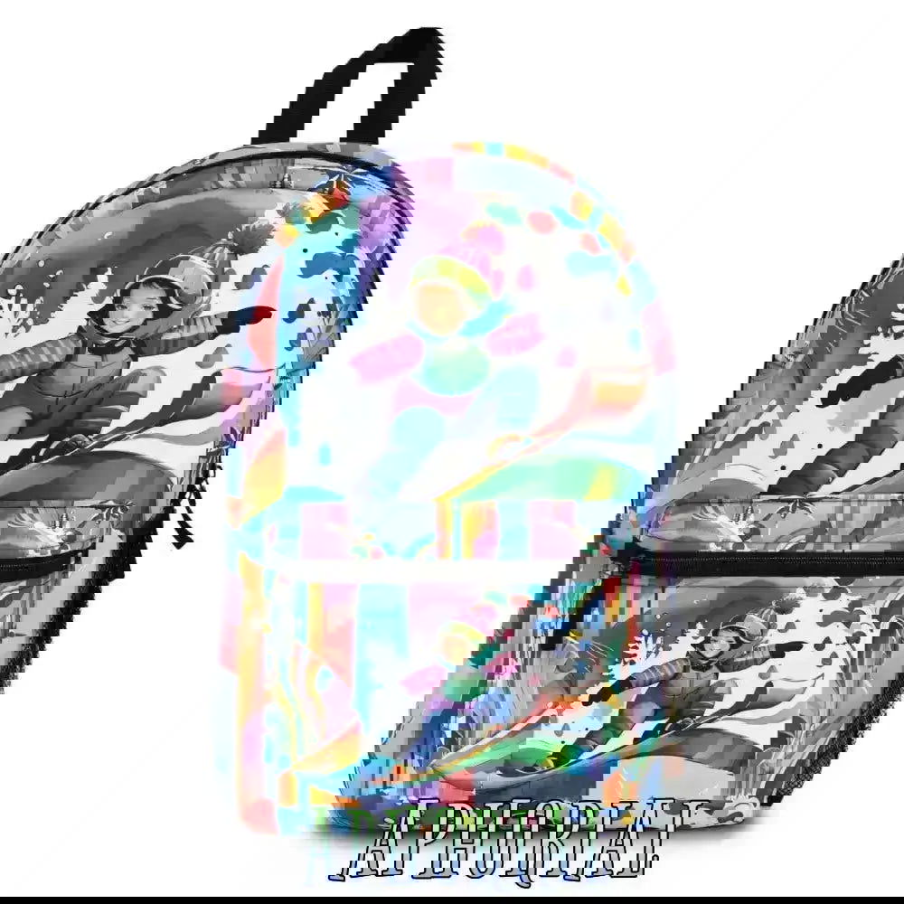 Backpack - Girl Snowboarding on Rainbows - Aphorial