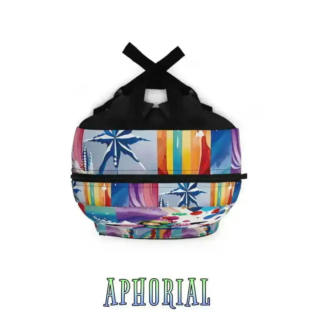 Backpack - Girl Snowboarding on Rainbows - Aphorial