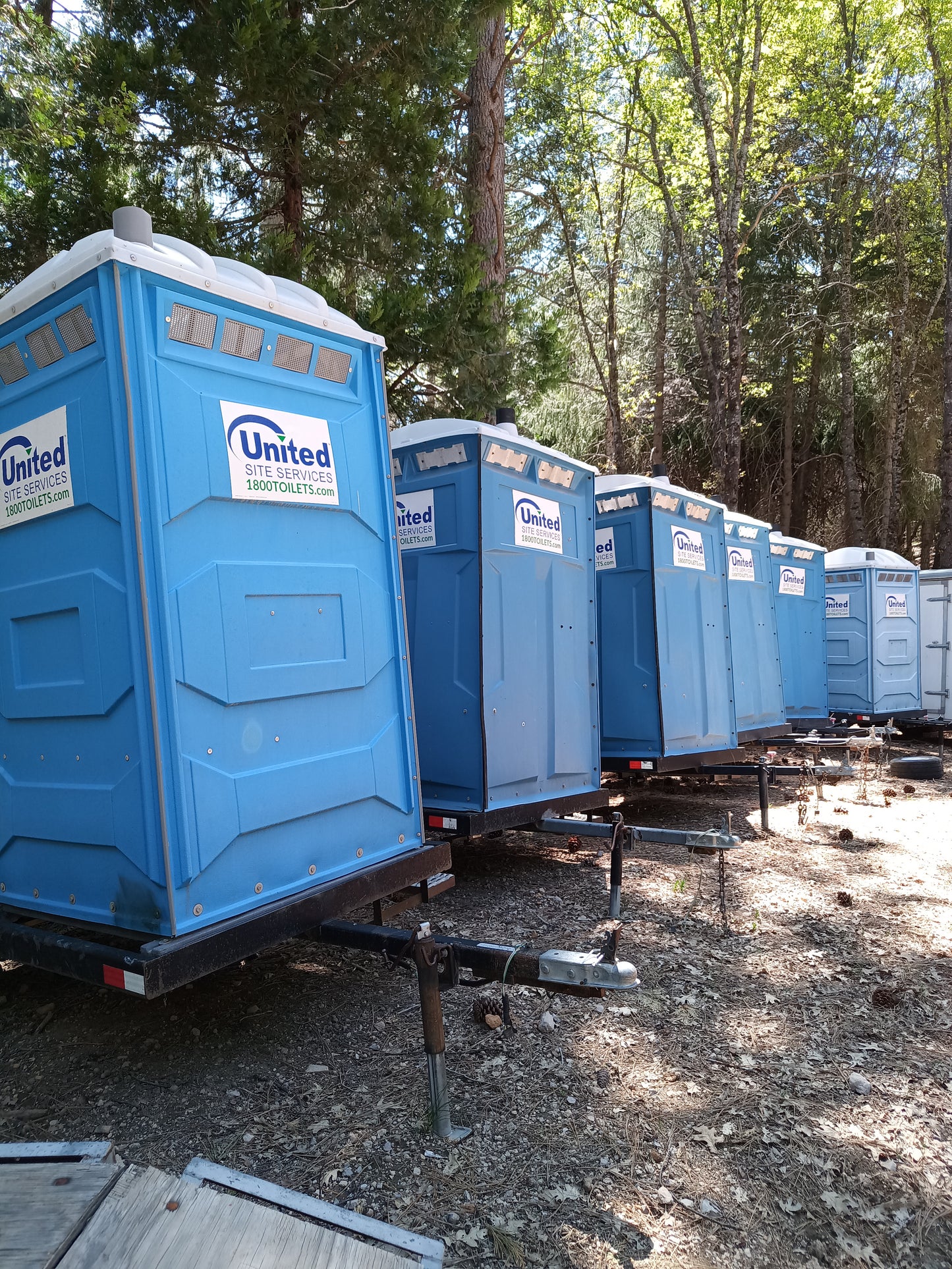 Rental: Double Restroom Trailer with Outdoor Handwashing Station