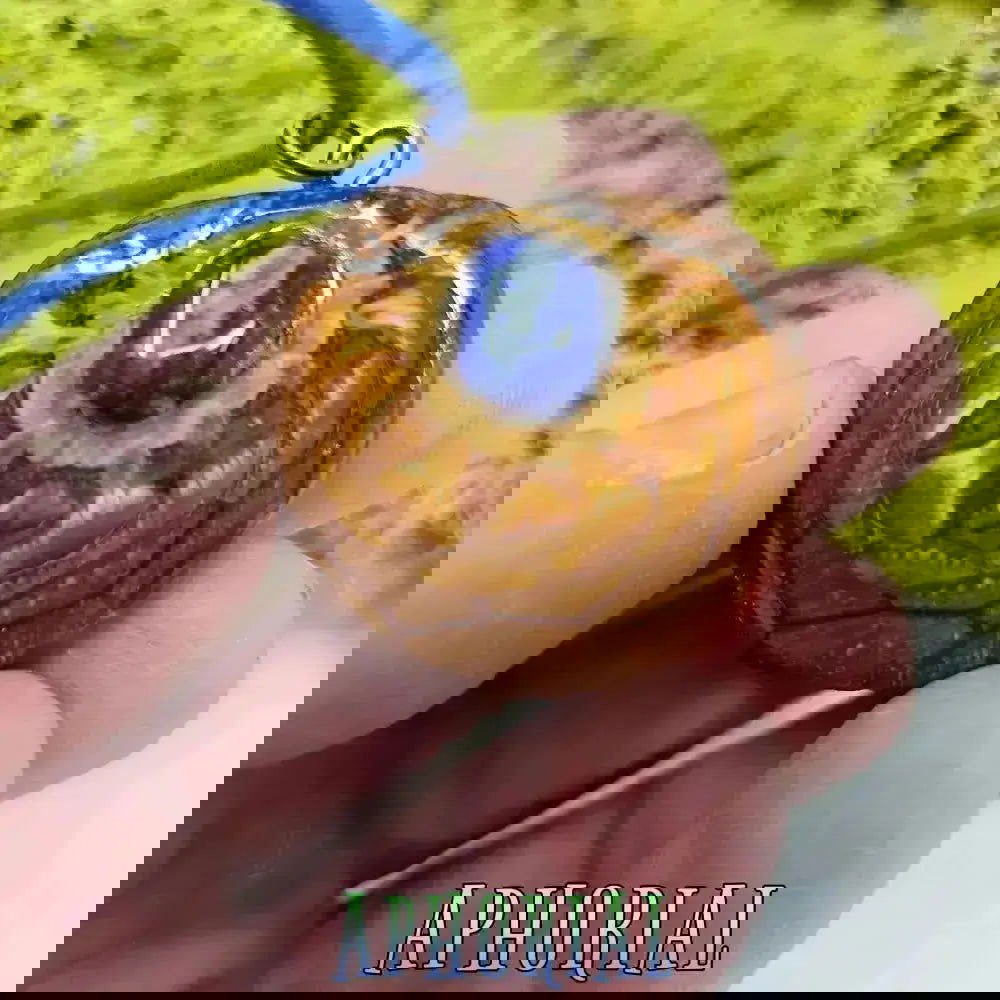 Solar Flare Lapis Lazuli Knobcone Pine Cone Pendant Necklace - Aphorial