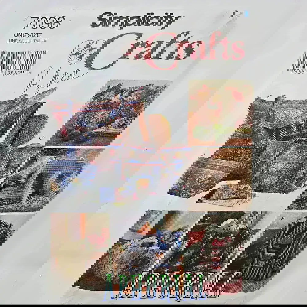 Vintage Simplicity Crafts Pattern 7098 - Tote Bags and Eye Glasses Case Sewing Pattern - Aphorial