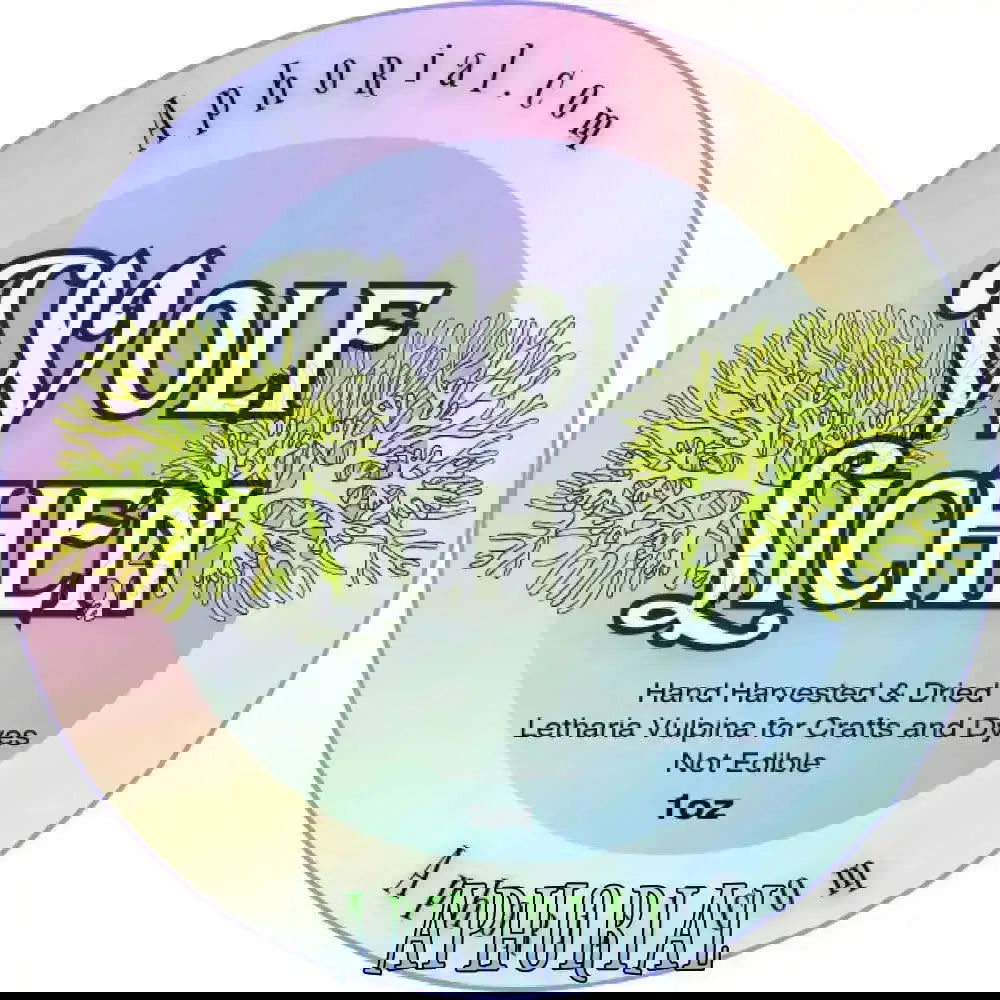 Wolf Lichen (Letharia Vulpina) for Arts, Crafts, Dyes, Decorations, 1oz - Aphorial