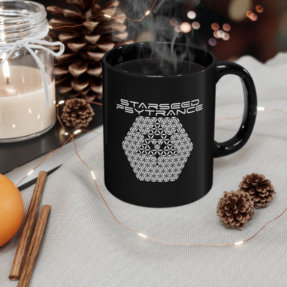 Black Mug, 11oz - StarSeed Psytrance