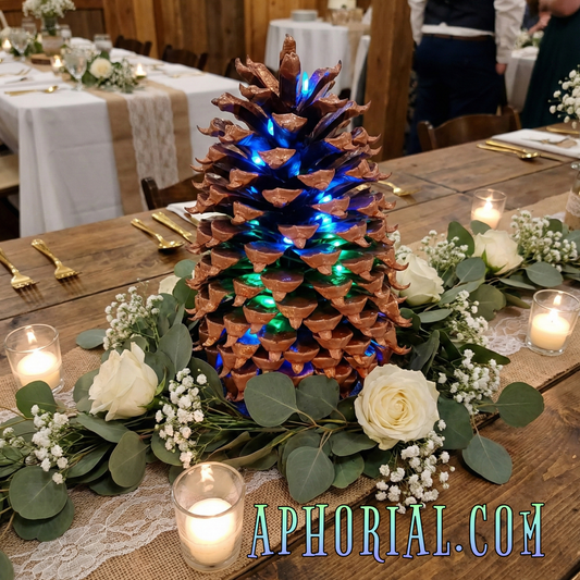 Coulter Pine Cone Charm Tree - Largest Cone in the World, Tabletop Christmas, Centerpiece