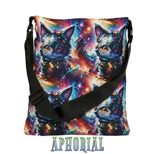 Adjustable Tote Bag - Space Cat V2 - Aphorial
