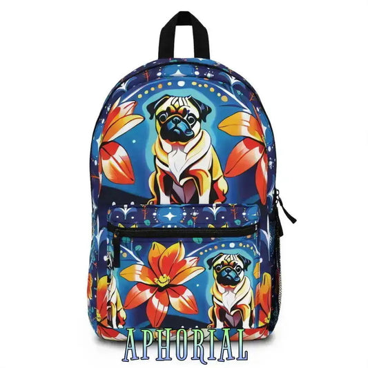 Backpack - Flower Power Pug - Aphorial