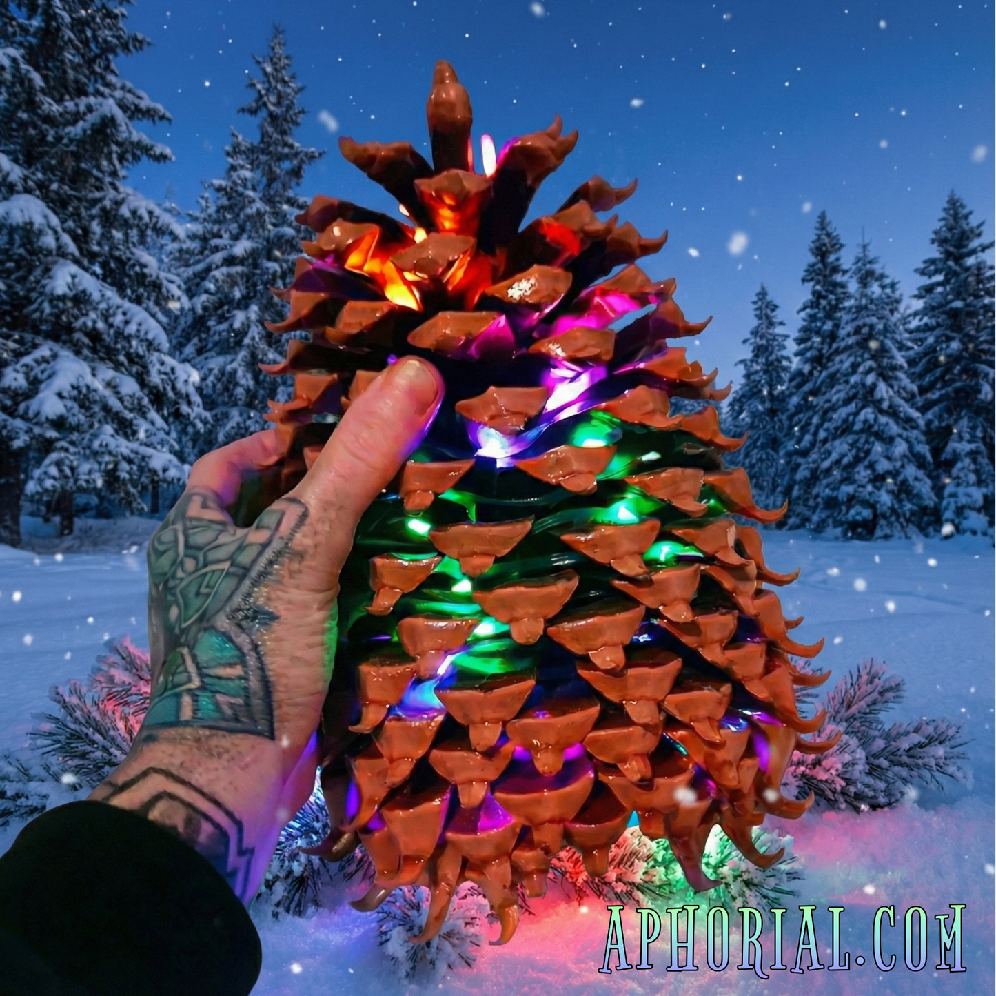 Coulter Pine Cone Charm Tree - Largest Cone in the World, Tabletop Christmas, Centerpiece