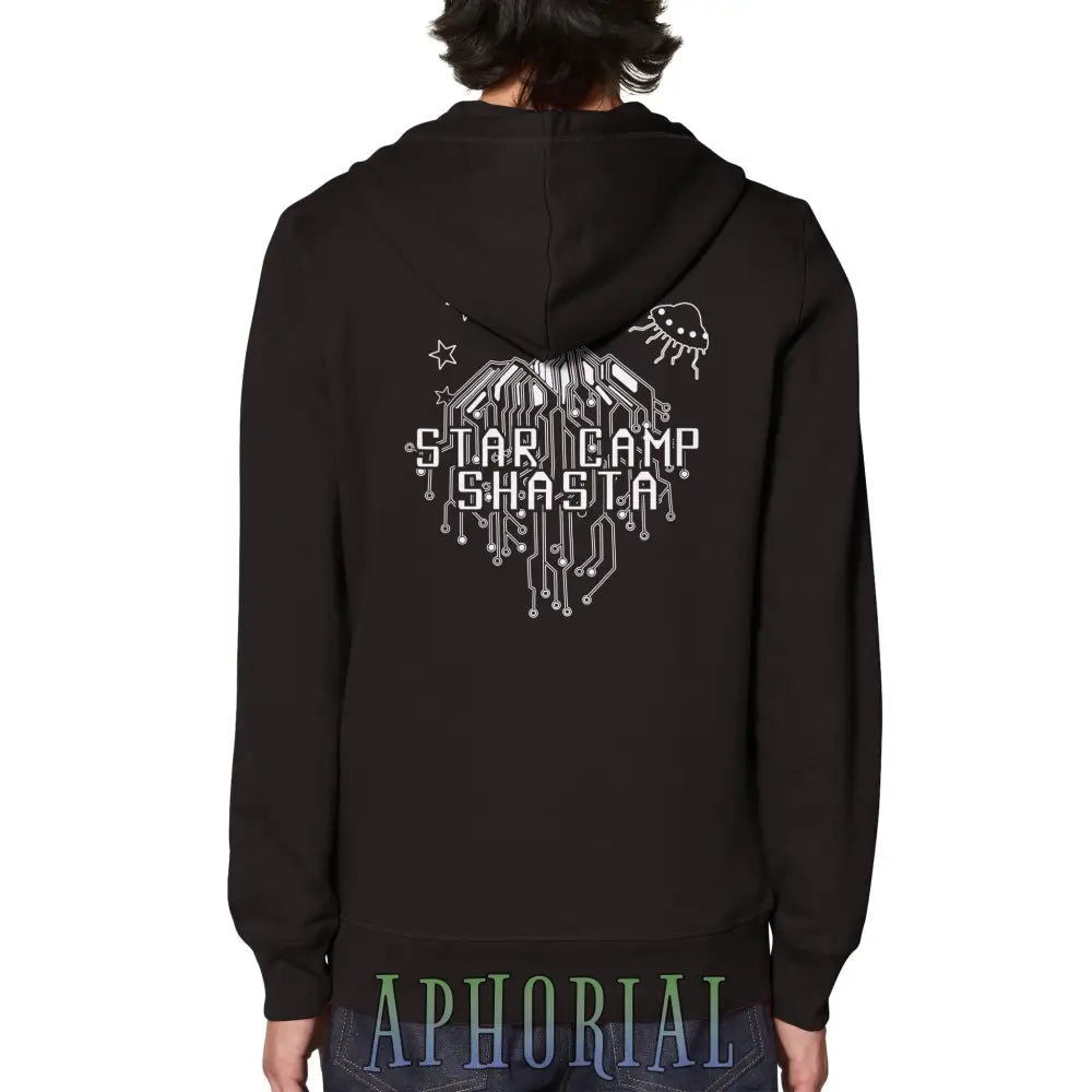 Premium Organic Unisex Zip Hoodie - Star Camp Shasta - Aphorial