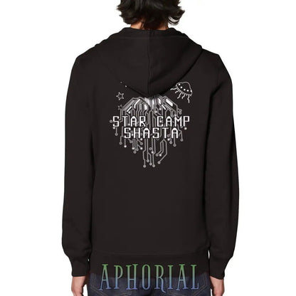 Premium Organic Unisex Zip Hoodie - Star Camp Shasta - Aphorial