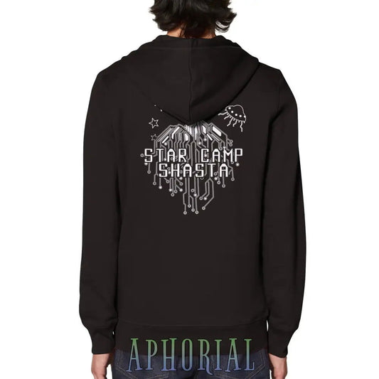 Premium Organic Unisex Zip Hoodie - Star Camp Shasta - Aphorial