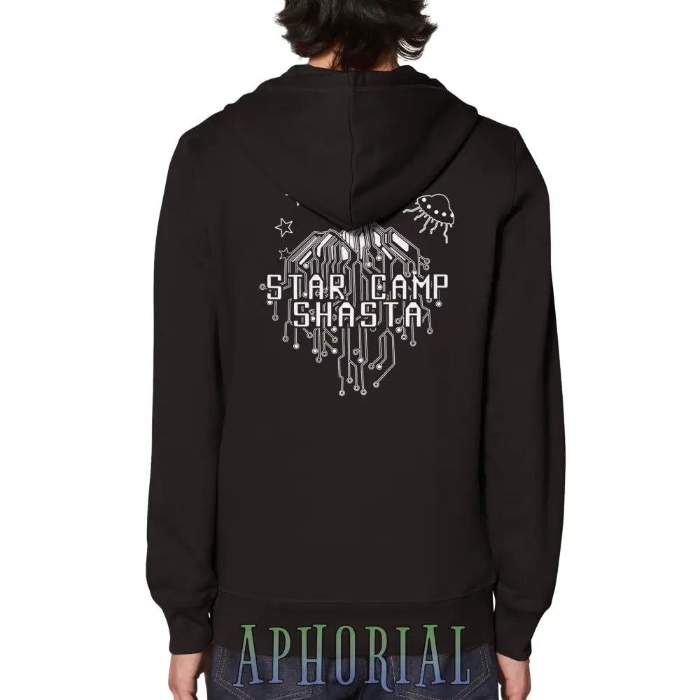 Premium Organic Unisex Zip Hoodie - Star Camp Shasta - Aphorial
