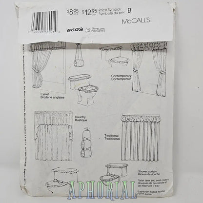 Vintage Sewing Pattern McCalls 6099 Home Decorating - Bathroom Essentials - Aphorial