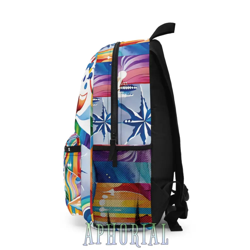 Backpack - Girl Snowboarding On Rainbows Bags