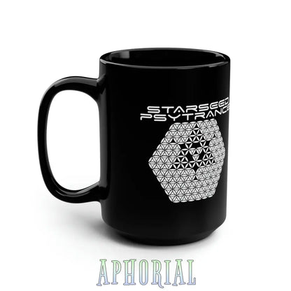 Black Mug 15Oz - Starseed Psytrance/Star Camp Shasta