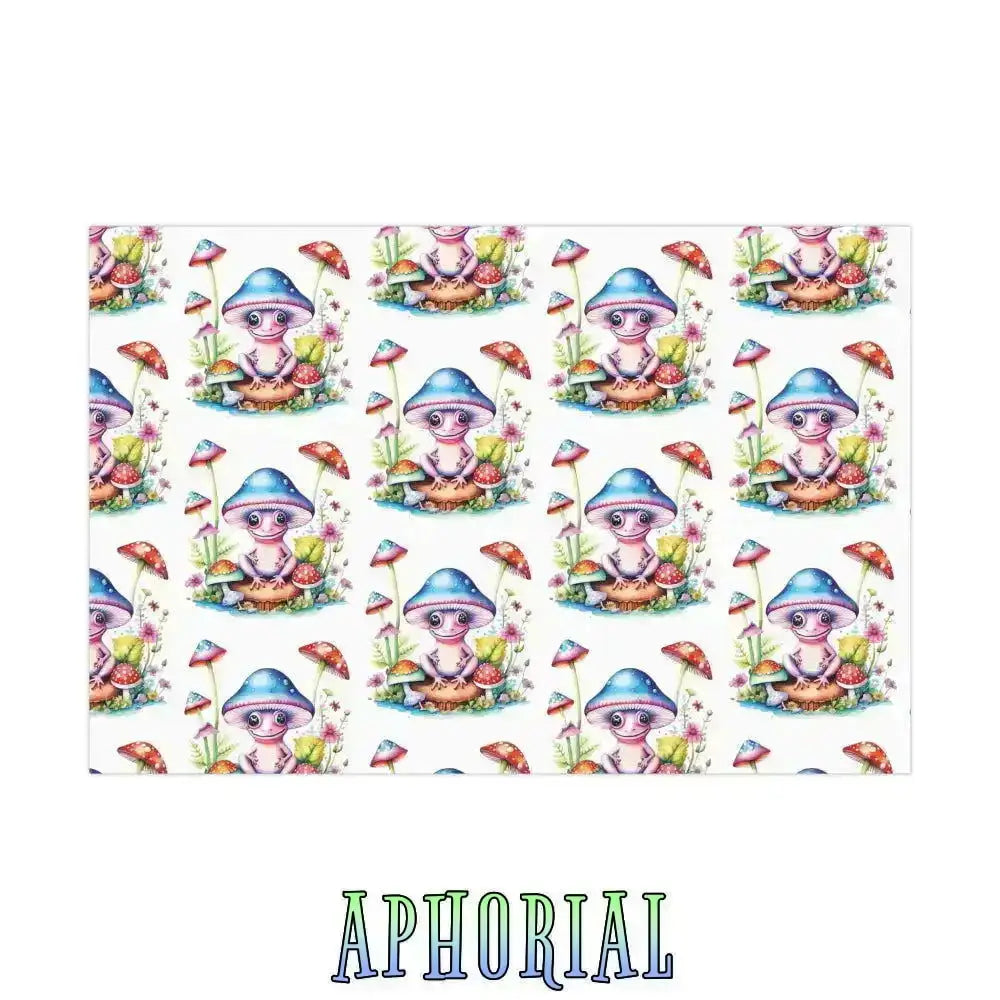 Eco Wrapping Paper - Cute Frog on Mushroom - Aphorial