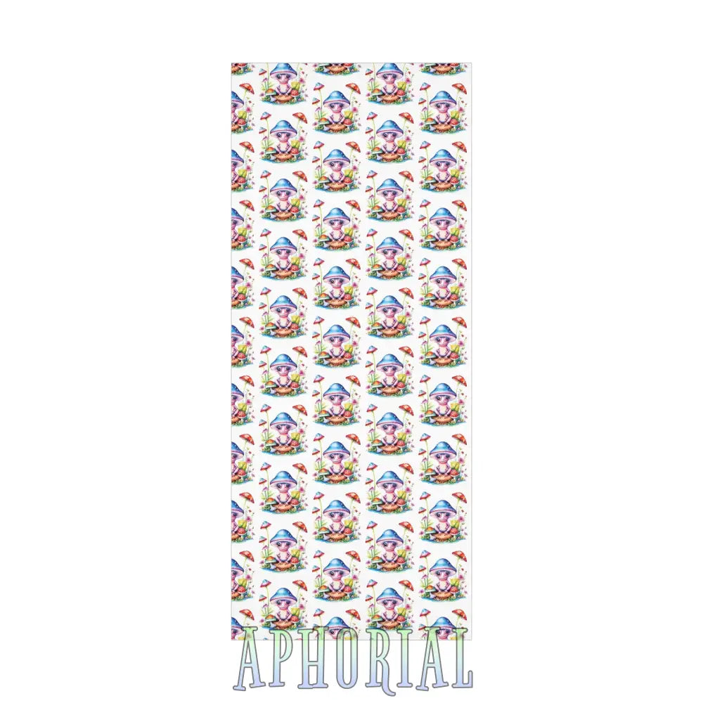 Eco Wrapping Paper - Cute Frog On Mushroom 30’ X 72’ / Matte Home Decor