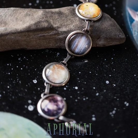 Galilean Moon Bracelet - Jupiter’s Moons Antique Silver
