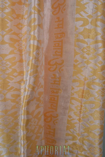 Om Namah Shivay Handwoven Silk Shawl