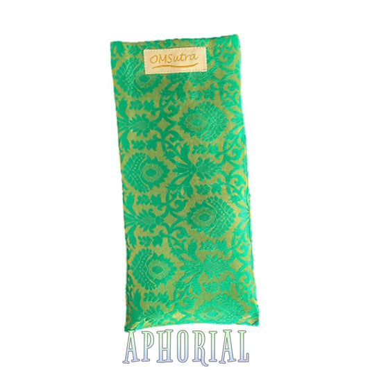 Omsutra Floral Silk Eye Pillow Green