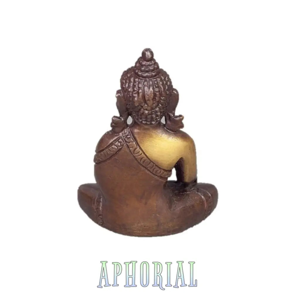 Sitting Buddha In Meditation Pose Two - Tone Color Brass