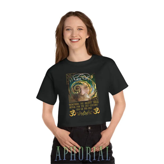 Women’s Champion Cropped T - Shirt - Goa Gil ’Redefining The Ancient Tribal Ritual For 21St
